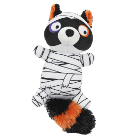 Grriggles Halloween Raccoon Mummy Plush Toy for Pets