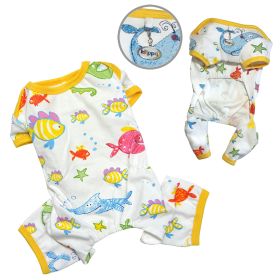 Knit Cotton Pajamas with Ocean Pals - M