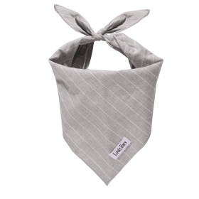 Elegant Grey Striped Dog Bandana for Stylish Pets (Size-Pack Of: Large-1, Color: Grey)