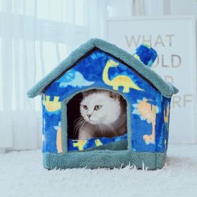 Cozy Haven Pet Retreat - The Ultimate Four-Seasons Pet House (Color: Green, size: L)