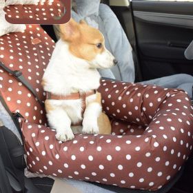 Pet Travel Car Seat - Cozy And Portable Kennel For Small And Medium-Sized Dogs (Color: coffee)