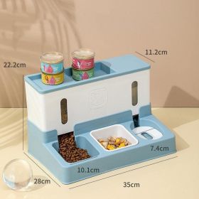 Automatic Pet Feeder With Continuous Water Refilling (Color: Blue)